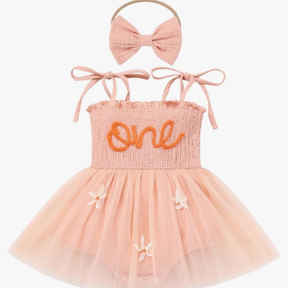 Baby Girl First Birthday Outfit/Romper 12-18 months
